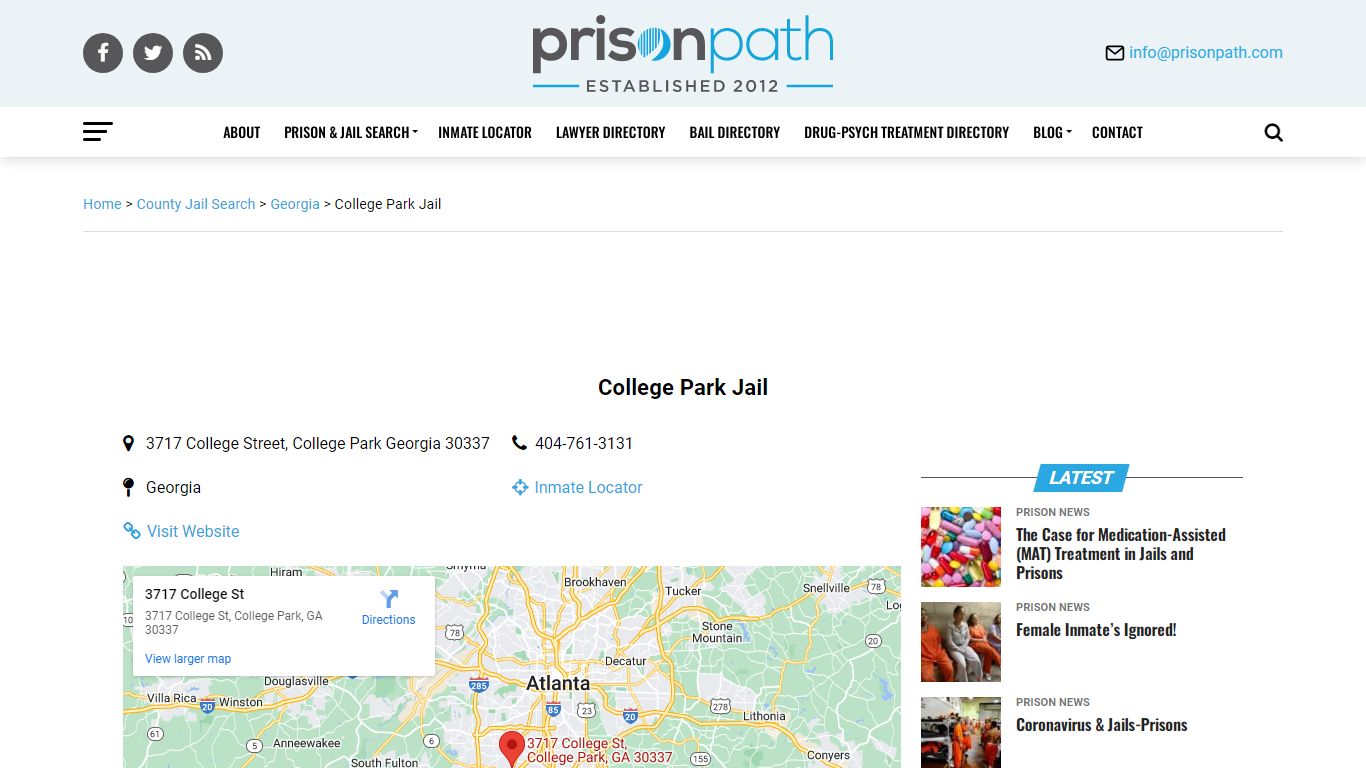 College Park Jail - Prison Inmate Search & Locator ...